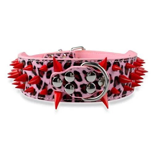 Spiked Leather Dog Collar
