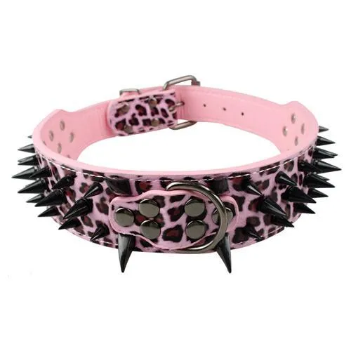 Spiked Leather Dog Collar
