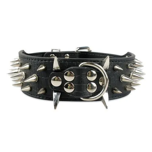 Spiked Leather Dog Collar