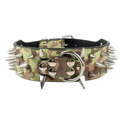 Spiked Leather Dog Collar
