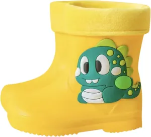 Toddler Kids Cartoo Rain Boots Waterproo Rubber Boots In 3D Dinosaur Patterns For Boys Girls Rain Boots Toddler Boy