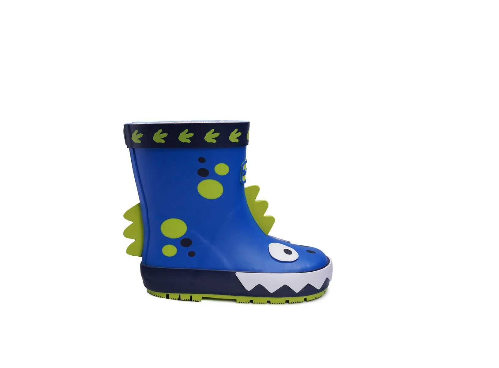 TOM - Boys' Blue Dinosaur Themed Rain Boots