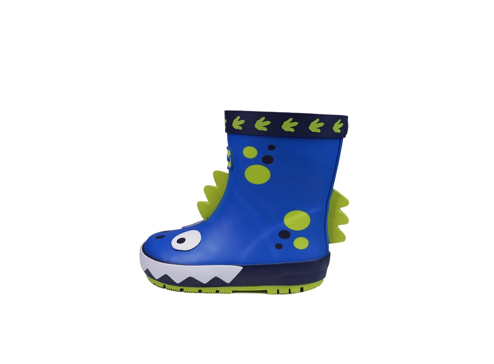 TOM - Boys' Blue Dinosaur Themed Rain Boots